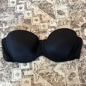 42c black strapless women’s  bra with underwire